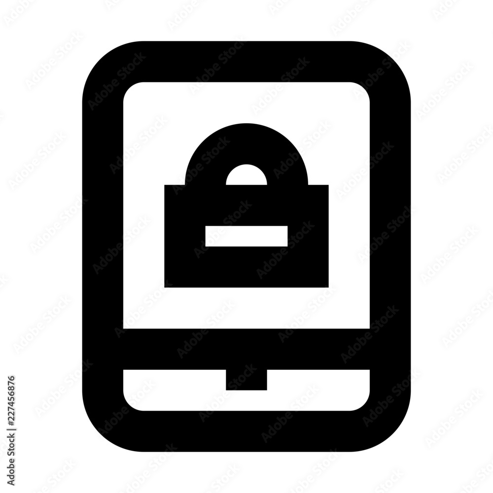 Tablet Lock Security Protect Protection Secure vector icon Tablet Lock Security Protect Protection Secure vector icon