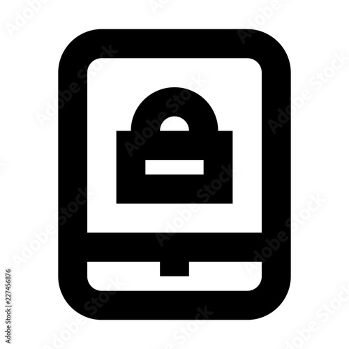 Tablet Lock Security Protect Protection Secure vector icon