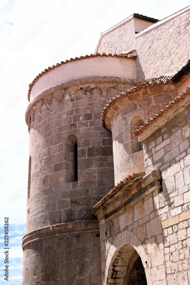 tower of church in Krk, Croatia