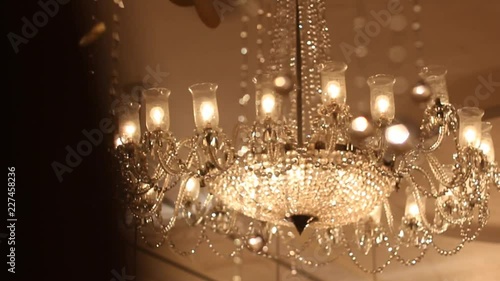 Elegant crystal chandelier