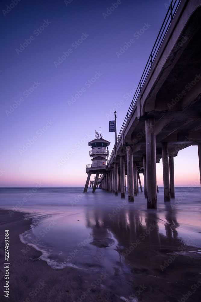 Sunset at Huntington Beach Pier California Sunset at Huntington Beach Pier California