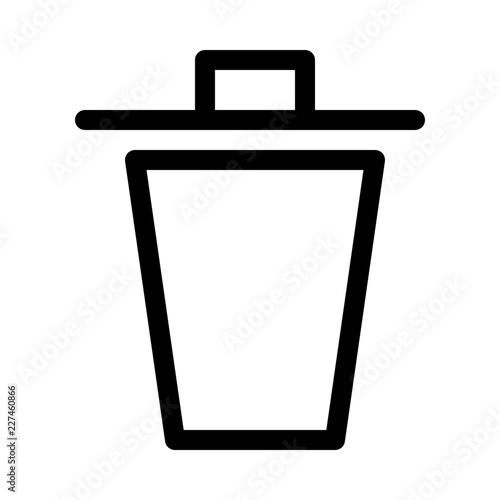Trash Bin Garbage Erase Interface Gui Web vector icon