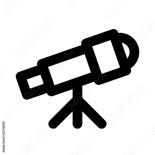 Telescope Astronomy Education School Learning Creation Culture vector icon