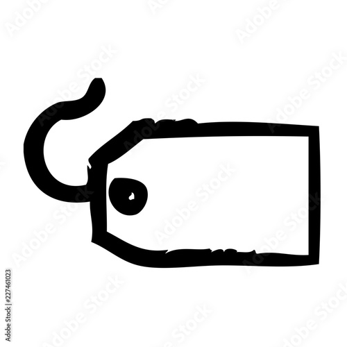 Tag Laundry Clothes Sew Stitch Cord vector icon