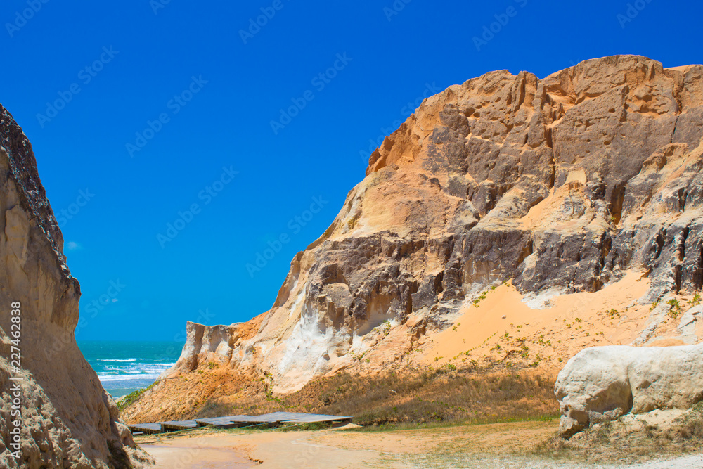 Blue sky and cliffs in Ceará Brazil