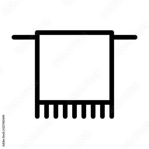 Towel Holder Housekeeping Home Furniture Living Interior vector icon