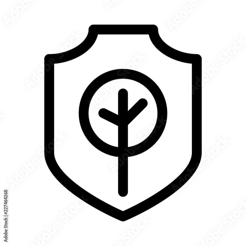 Tree Protect Ecology Nature Environmental Protection Reserve Energy vector icon