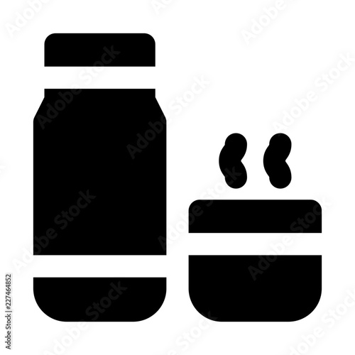 Thermos Flask Restaurant Bar Coffein Coffee vector icon