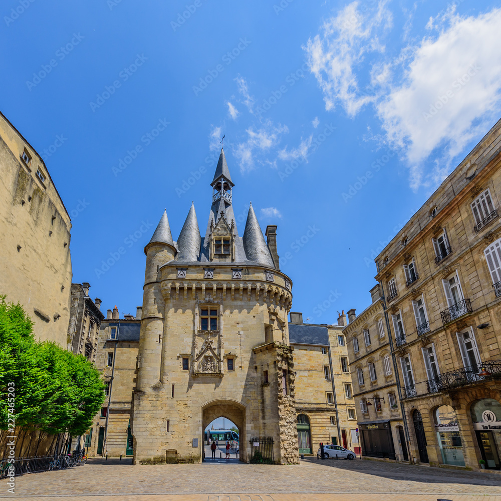 BORDEAUX, FRANCE - MAY 18, 2018: View on the Porte Cailhau. Copy space for text.