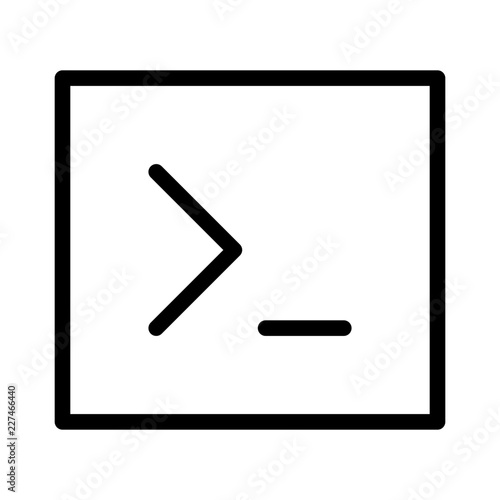 Terminal Coding Software Web Interface Software vector icon