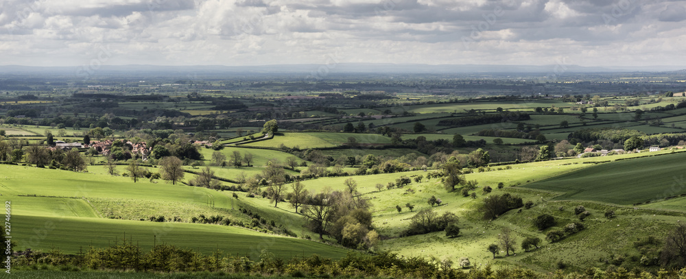 A view over the Vale of York from the Yorkshire Wolds