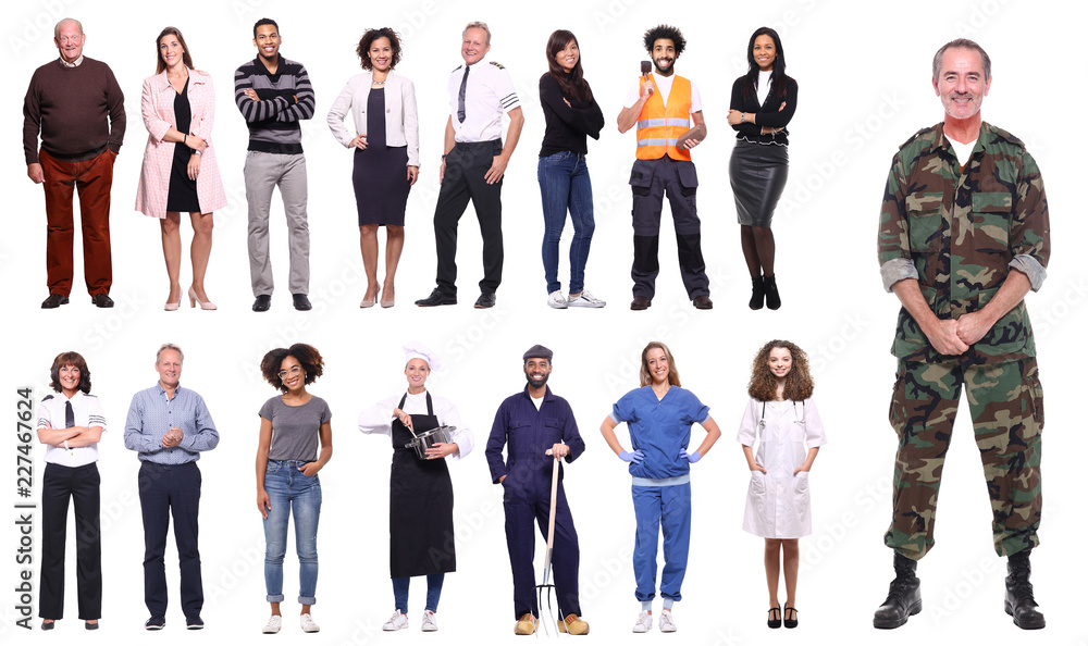 Fototapeta premium Group of people with different professions