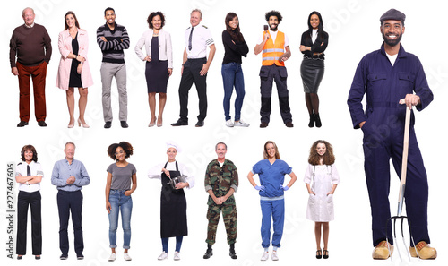 Group of people with different professions