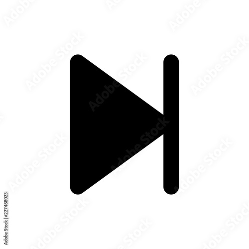 Step Forward Videoplayer Interface Software Web Media vector icon