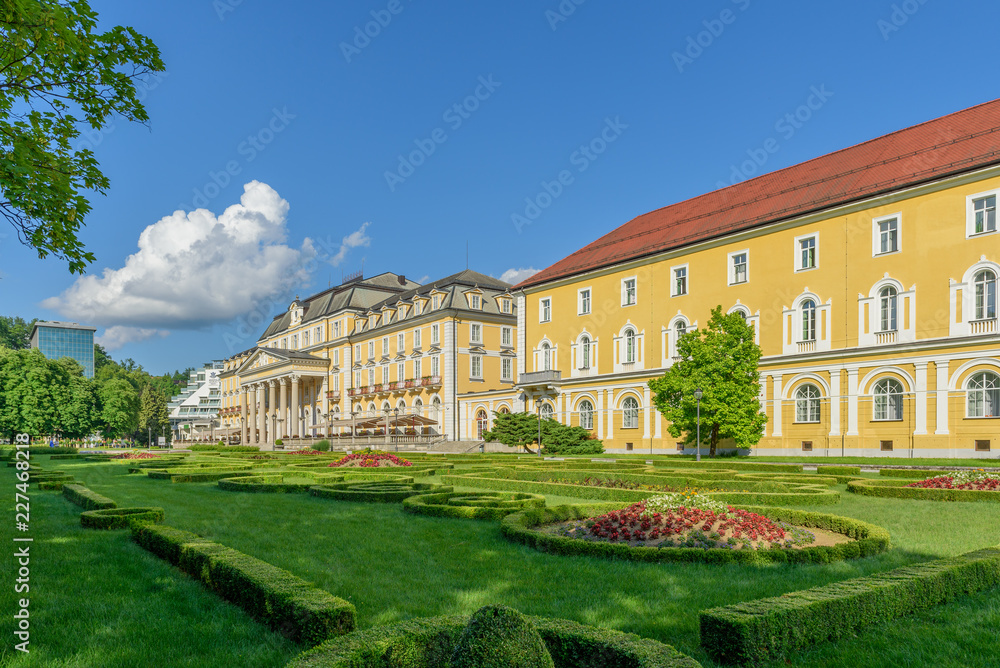 ROGASKA-SLATINA, SLOVENIA - MAY 26, 2018: View on Grand hotel. Copy space for text.