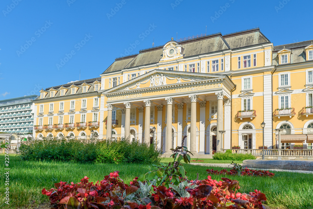 ROGASKA-SLATINA, SLOVENIA - MAY 26, 2018: View on Grand hotel. With selective focus.
