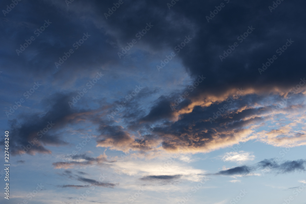 Evening sky. Beautiful clouds Evening sky. Beautiful clouds