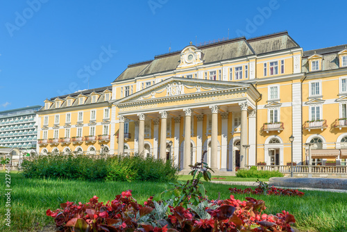 ROGASKA-SLATINA, SLOVENIA - MAY 26, 2018: View on Grand hotel. With selective focus.