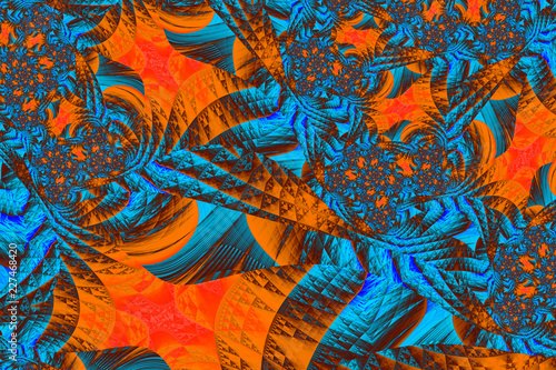 3D Abstract fractal background. Design element for flyer, brochure, web, advertisements, and other graphic designer works. Digital collage. Raster clip art