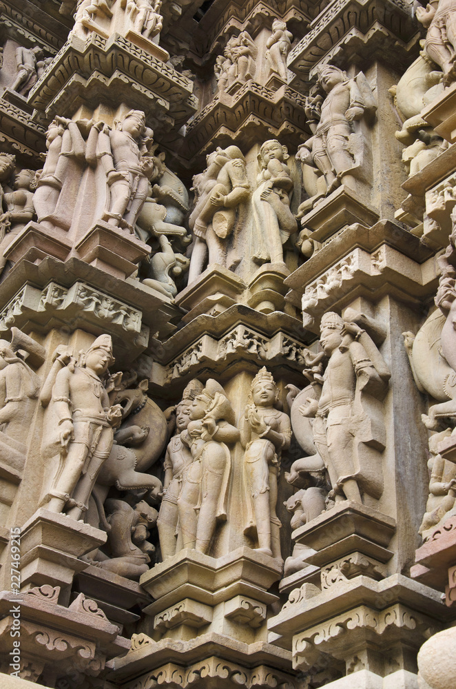 CHITRAGUPTA TEMPLE, Panel - Surasundaries, Western Group, Khajuraho, Madhya Pradesh, UNESCO World Heritage Site