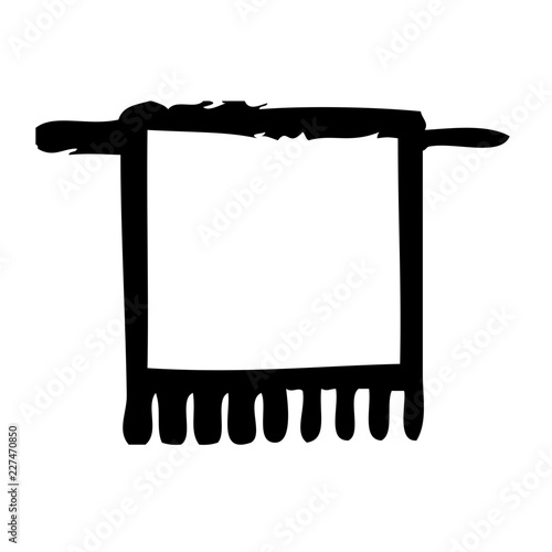 Towel Holder Housekeeping Home Furniture Living Interior vector icon