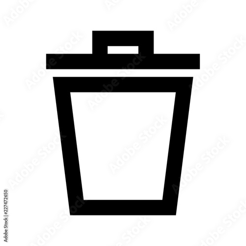 Trash Bin Garbage Erase Interface Gui Web vector icon