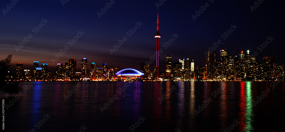 Panoramabild von Toronto bei Nacht