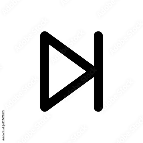 Step Forward Videoplayer Interface Software Web Media vector icon