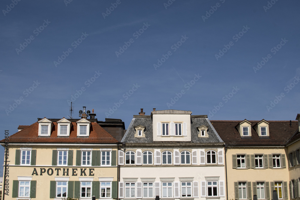 houses at the market place in the city ludwigsburg germany