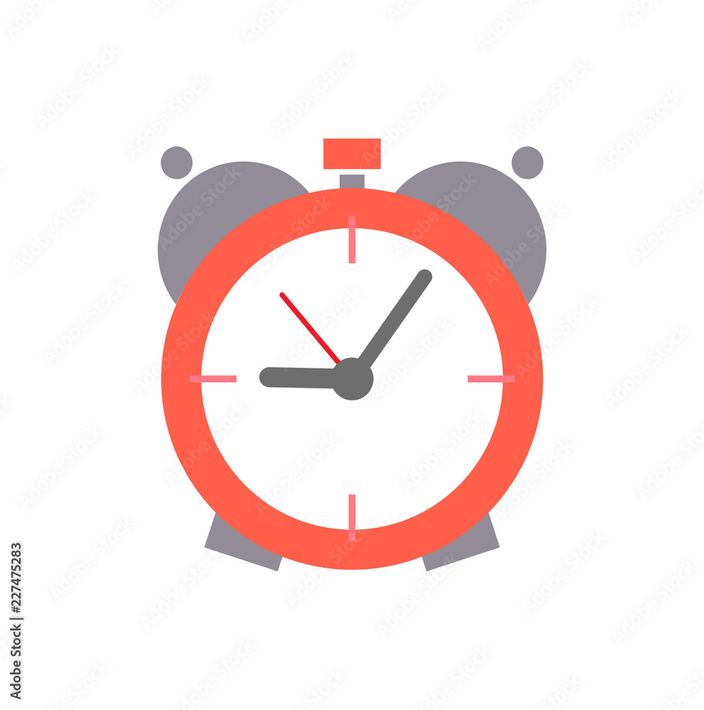 Old Round Alarm Clock with Mechanic System Inside Old Round Alarm Clock with Mechanic System Inside