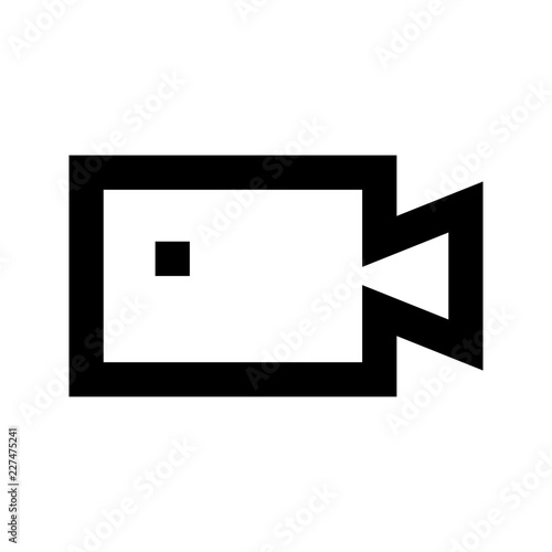 Videocamera Movie Film ON Gui Web vector icon