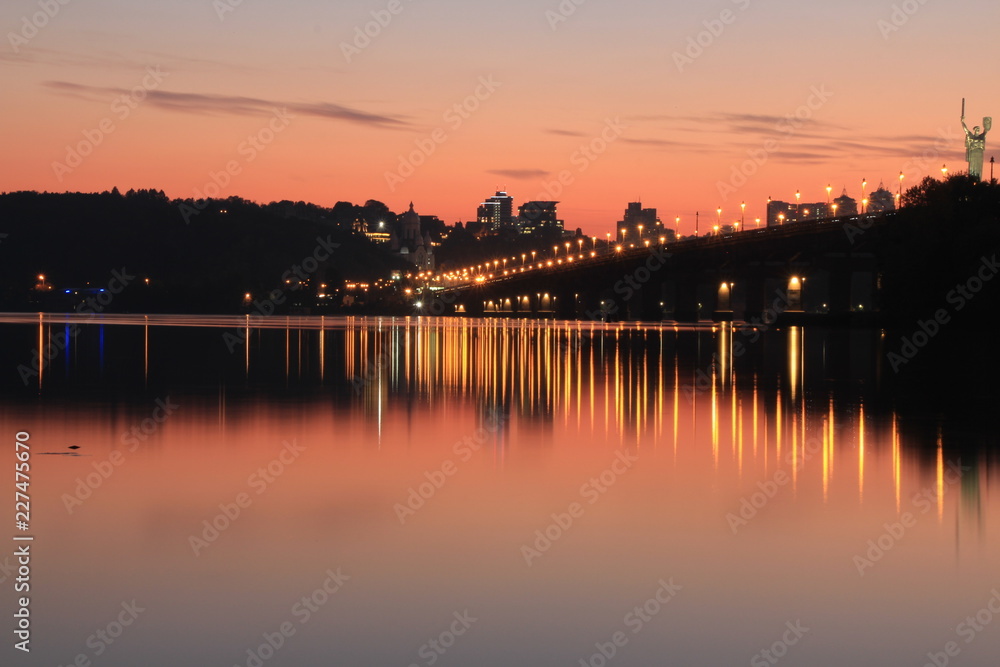 sunset in Kyiv Ukraine