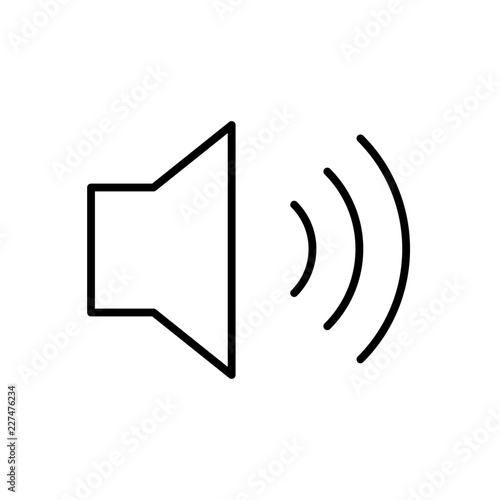 Volume Loud Videoplayer Interface Software Web Media vector icon