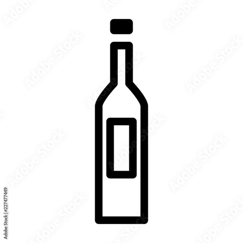Whine Bottle Bar Restaurant Drink Club vector icon