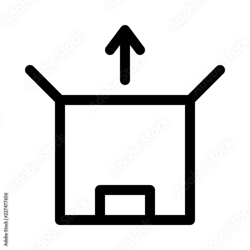 Unboxing Commerce Market Shop Supermarket vector icon