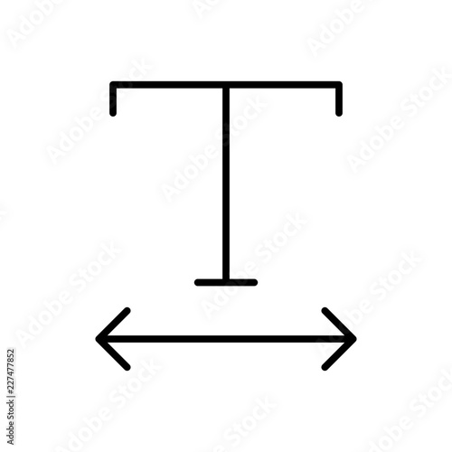 Width Text Editor Write Author Writer vector icon