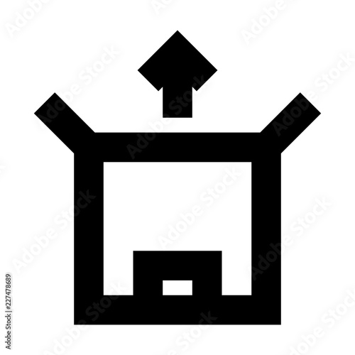 Unboxing Commerce Market Shop Supermarket vector icon