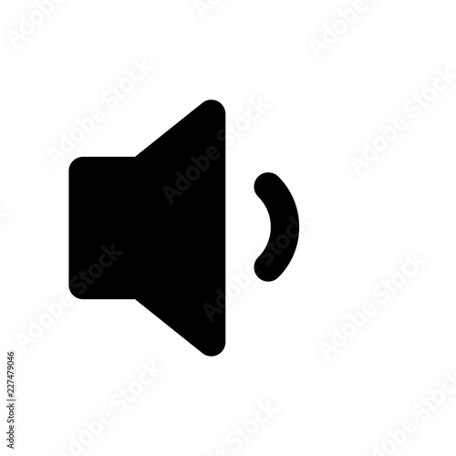 Volume Low Videoplayer Interface Software Web Media vector icon