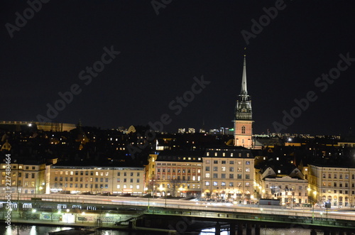 Panorámica nocturna, Estocolmo