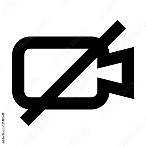 Videocamera Movie Film Off Gui Web vector icon