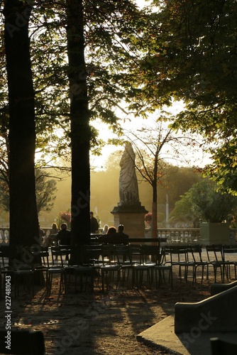 Εκτύπωση καμβά paris, france, Le Jardin du Luxembourg, sunset, sculpture, statue, Luxembourg Ga