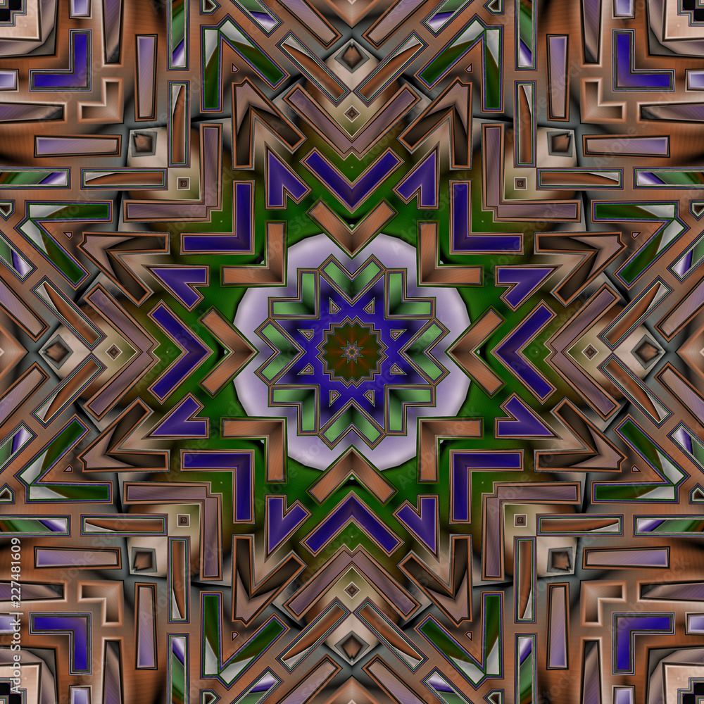 abstrakt oktagonal mosaik grafik