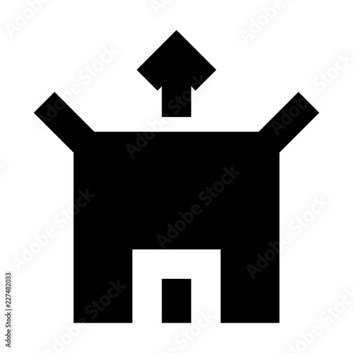 Unboxing Commerce Market Shop Supermarket vector icon