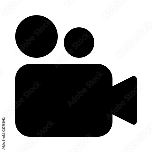 Videocamera Movie Film Cinema Gui Web vector icon