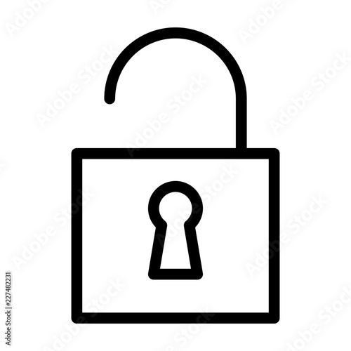 Unlock Computer Service IT Programming Hardware Webdesign vector icon