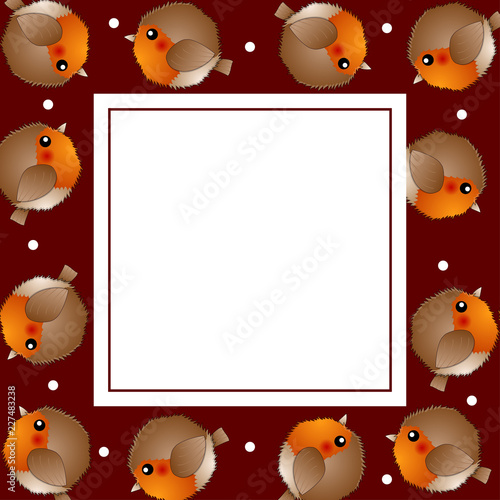 Red Robin Bird on Red Chris...