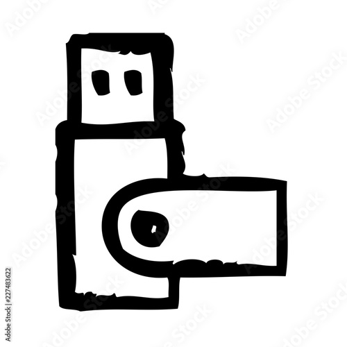 Usb Flash Drive Electronics Devices Technology Products vector icon