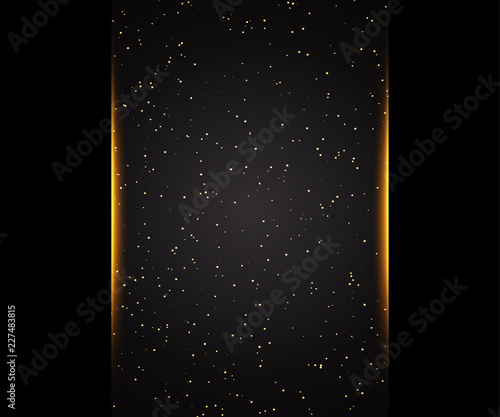 Luxury black and gold background. Design for presentation, concert, show