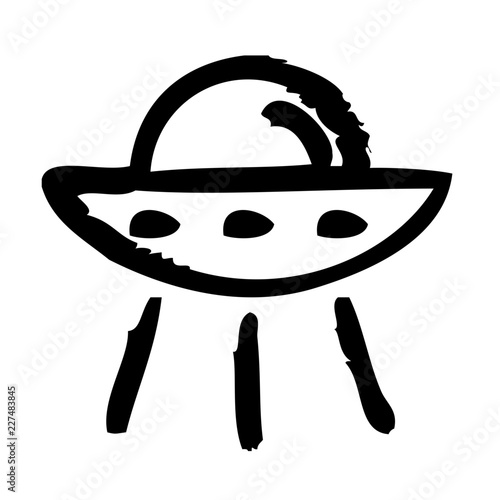 Ufo Space Nasa Astronomy Sci FI vector icon