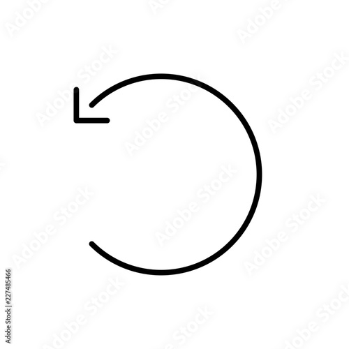 Undo Rotate Text Editor Write Author Writer vector icon